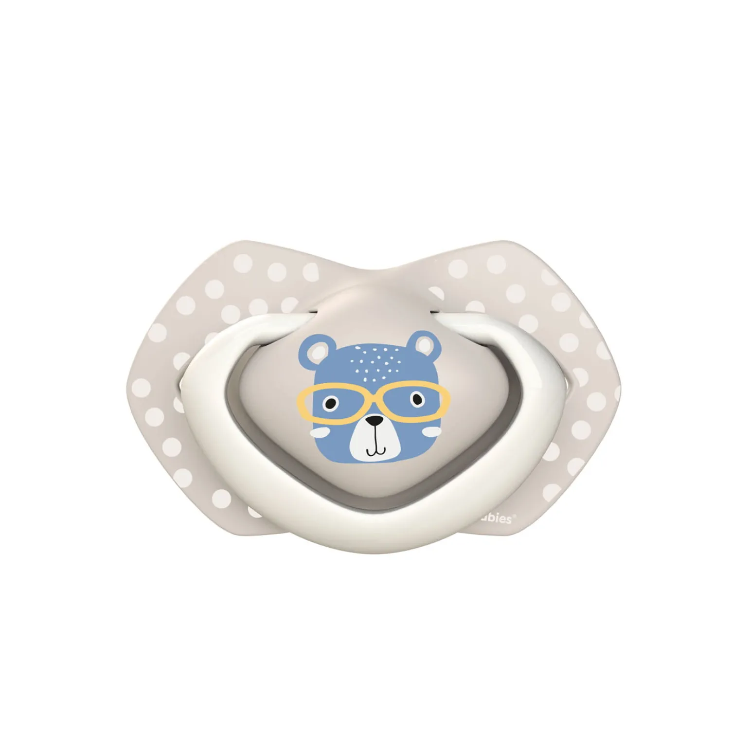 Canpol babies Smoczek silikonowy 0-6m symetryczny BONJOUR PARIS BLUE 2szt.