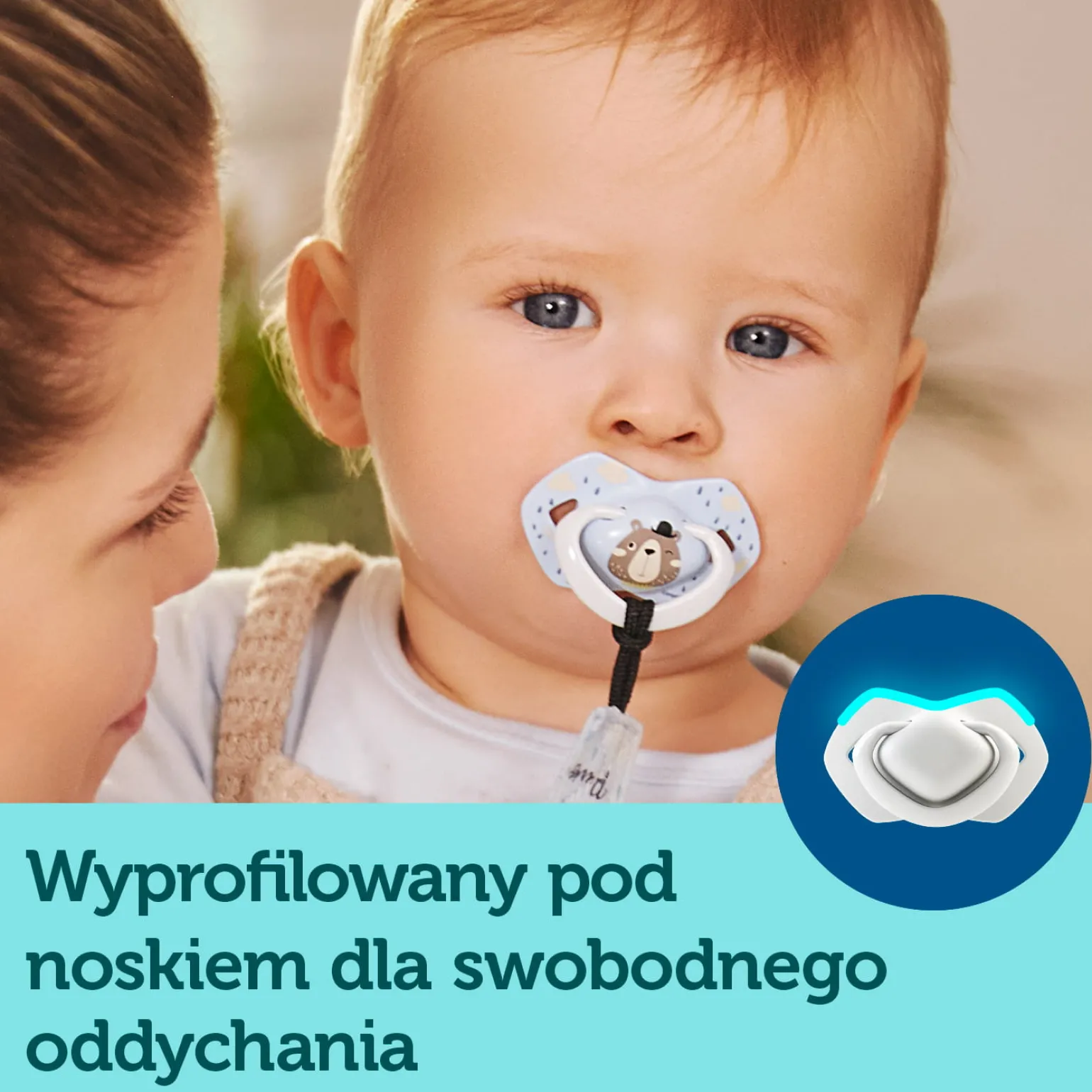 Canpol babies Smoczek silikonowy 0-6m symetryczny BONJOUR PARIS BLUE 2szt.