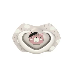Canpol babies Smoczek silikonowy 0-6m symetryczny BONJOUR PARIS PINK 2szt.