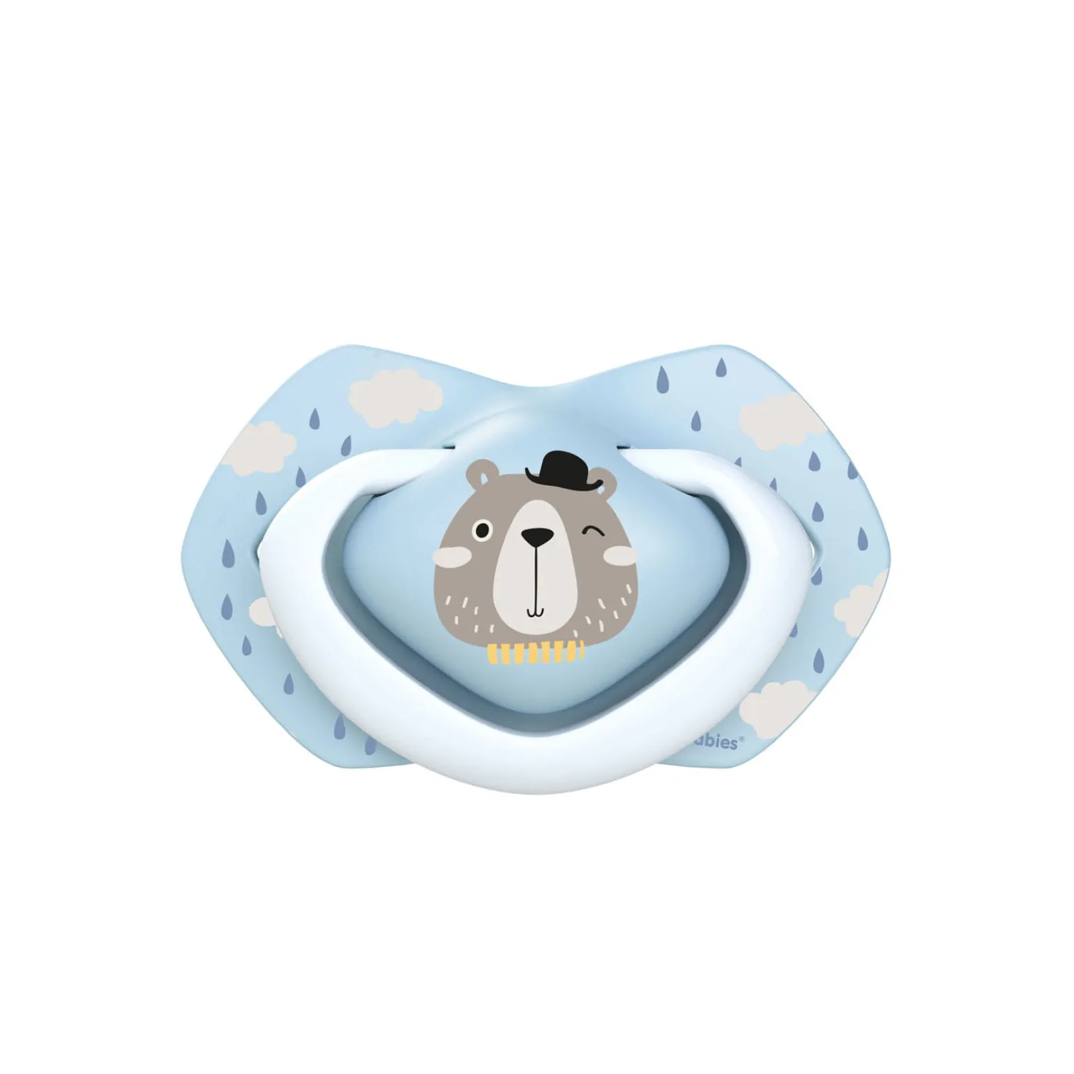 Canpol babies Smoczek silikonowy 6-18m symetryczny BONJOUR PARIS BLUE 2szt.