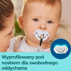 Canpol babies Smoczek silikonowy 6-18m symetryczny ROYAL BABY 2szt.