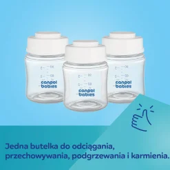 Canpol babies Zestaw butelek do przechowywania pokarmu 3x120 ml
