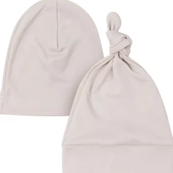 Czapeczka niemowlęca z bawełny organicznej 2 pack- Beige