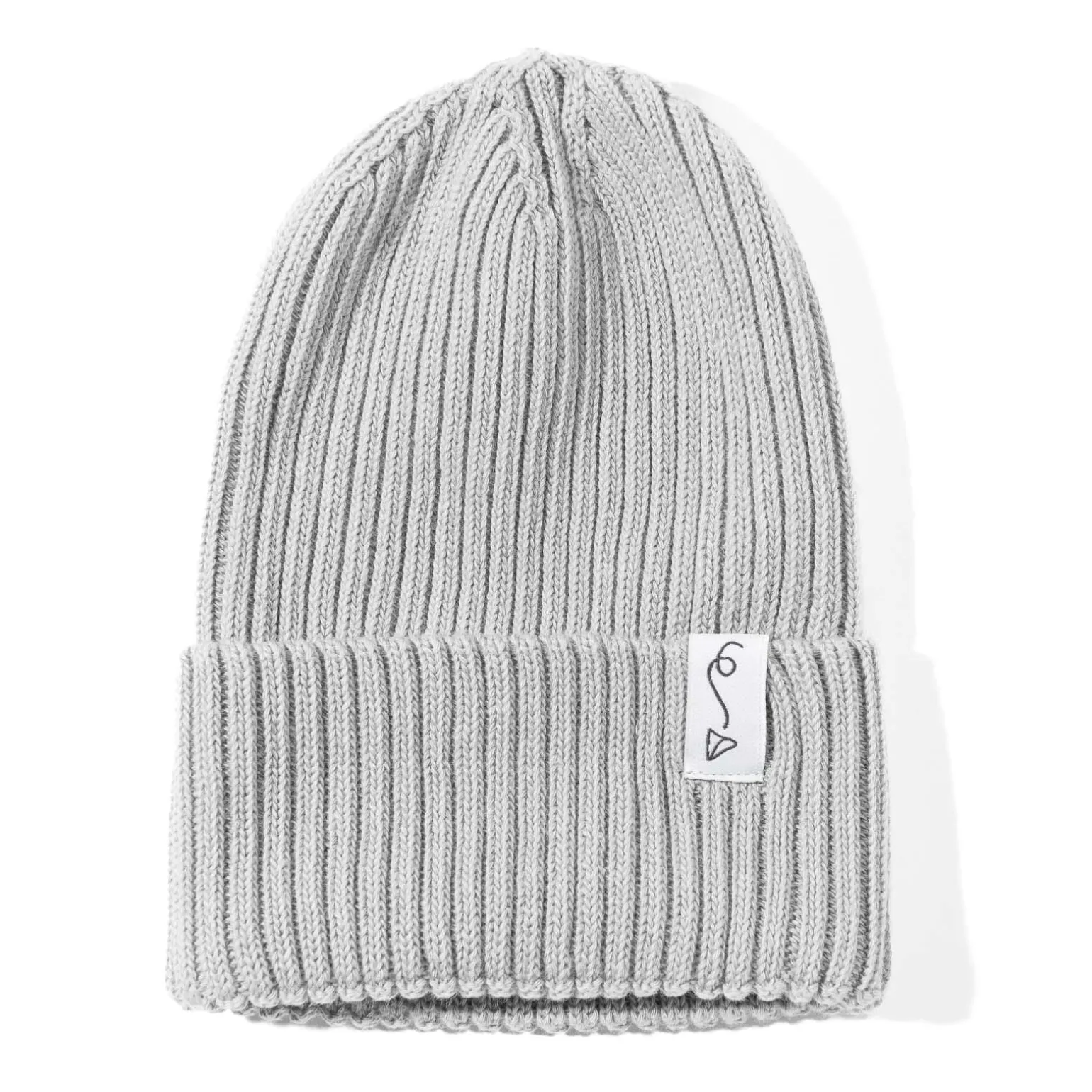 Czapeczka z dzianiny bawełnianej - LIGHT GREY