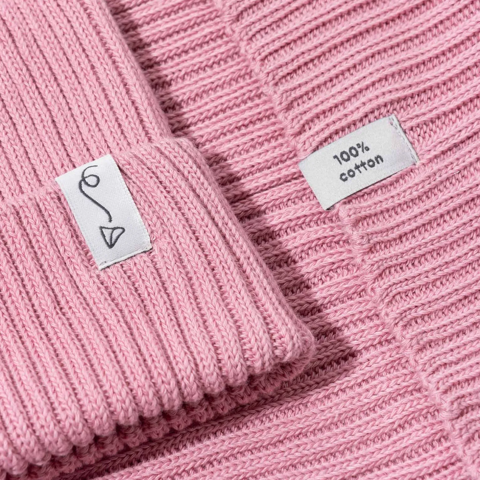 Czapeczka z dzianiny bawełnianej - PINK