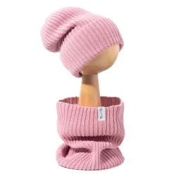 Czapeczka z dzianiny bawełnianej - PINK
