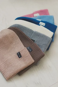 Czapeczka z wełny Merino - BEIGE MELANGE