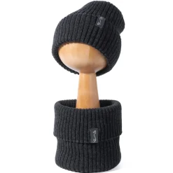 Czapeczka z wełny Merino - GRAPHITE MELANGE