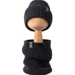 Czapeczka z wełny Merino - GRAPHITE MELANGE