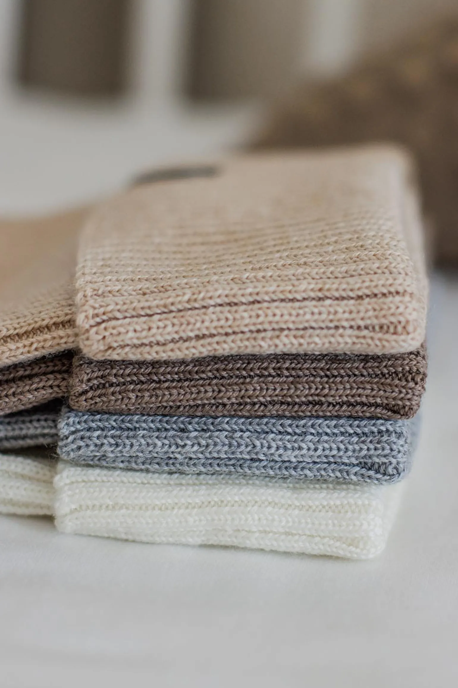 Czapeczka z wełny Merino - GREY MELANGE