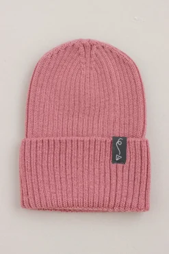 Czapeczka z wełny Merino - PINK