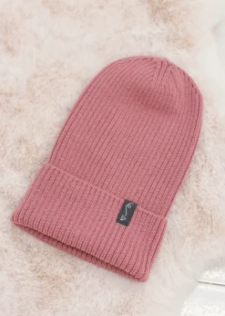 Czapeczka z wełny Merino - PINK