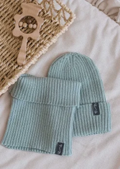Czapeczka z wełny Merino - SAGE