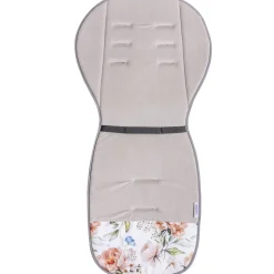 Dwustronna wkładka do wózka spacerowego - Peony White