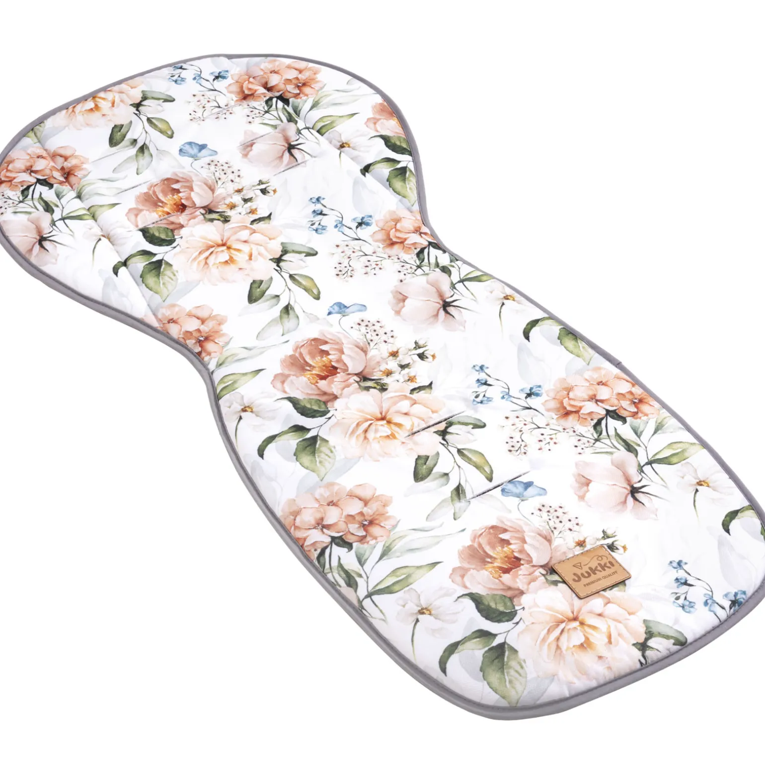 Dwustronna wkładka do wózka spacerowego - Peony White