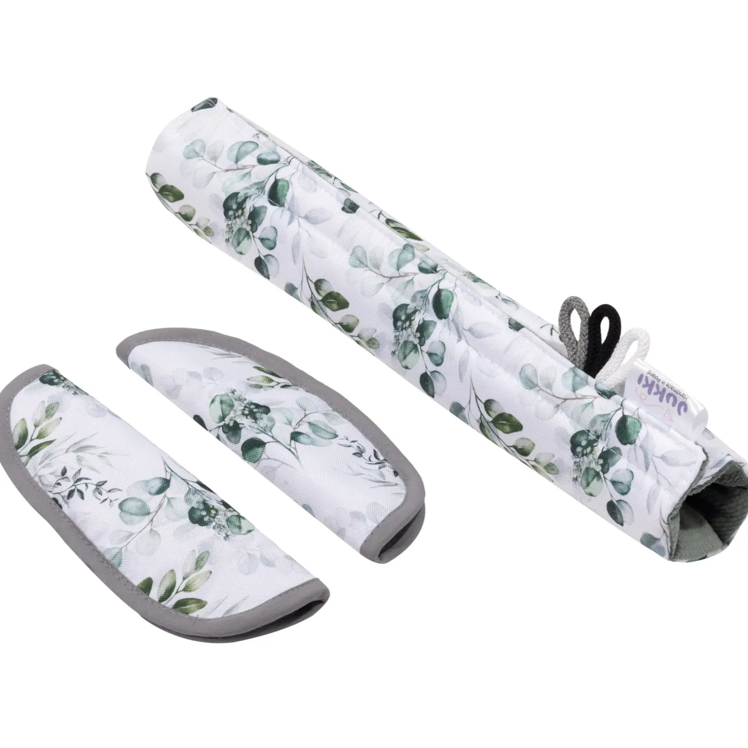 Dwustronna wkładka do wózka spacerowego - Eucalyptus White