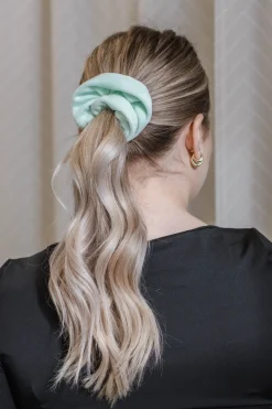 Gumka do włosów SCRUNCHIES welur miętowy