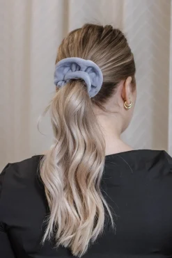 Gumka do włosów SCRUNCHIES welur ciemnoszary