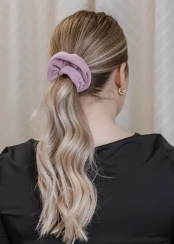Gumka do włosów SCRUNCHIES welur old rose