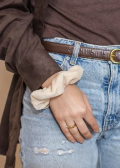 Gumka do włosów SCRUNCHIES welur ecru