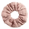 Gumka do włosów SCRUNCHIES z bawełny wafelkowej - Pink