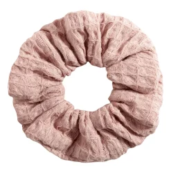 Gumka do włosów SCRUNCHIES z bawełny wafelkowej - Pink