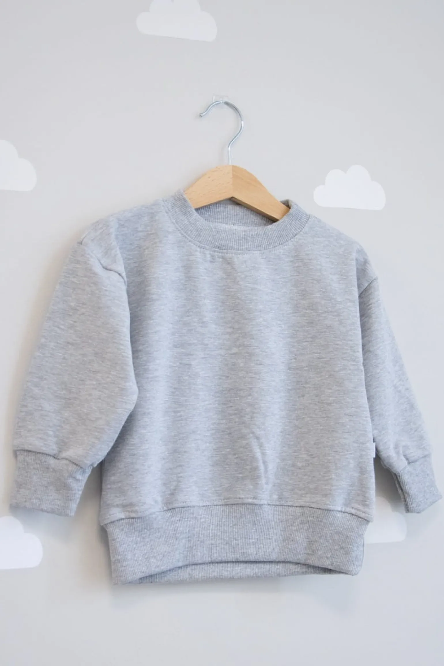 JUKKI Bluza dresowa oversize - Grey Melange