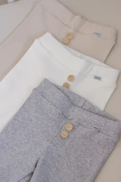 JUKKI Komplet prążkowany dziecięcy - Beige