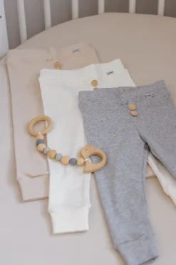 JUKKI Komplet prążkowany dziecięcy - Beige