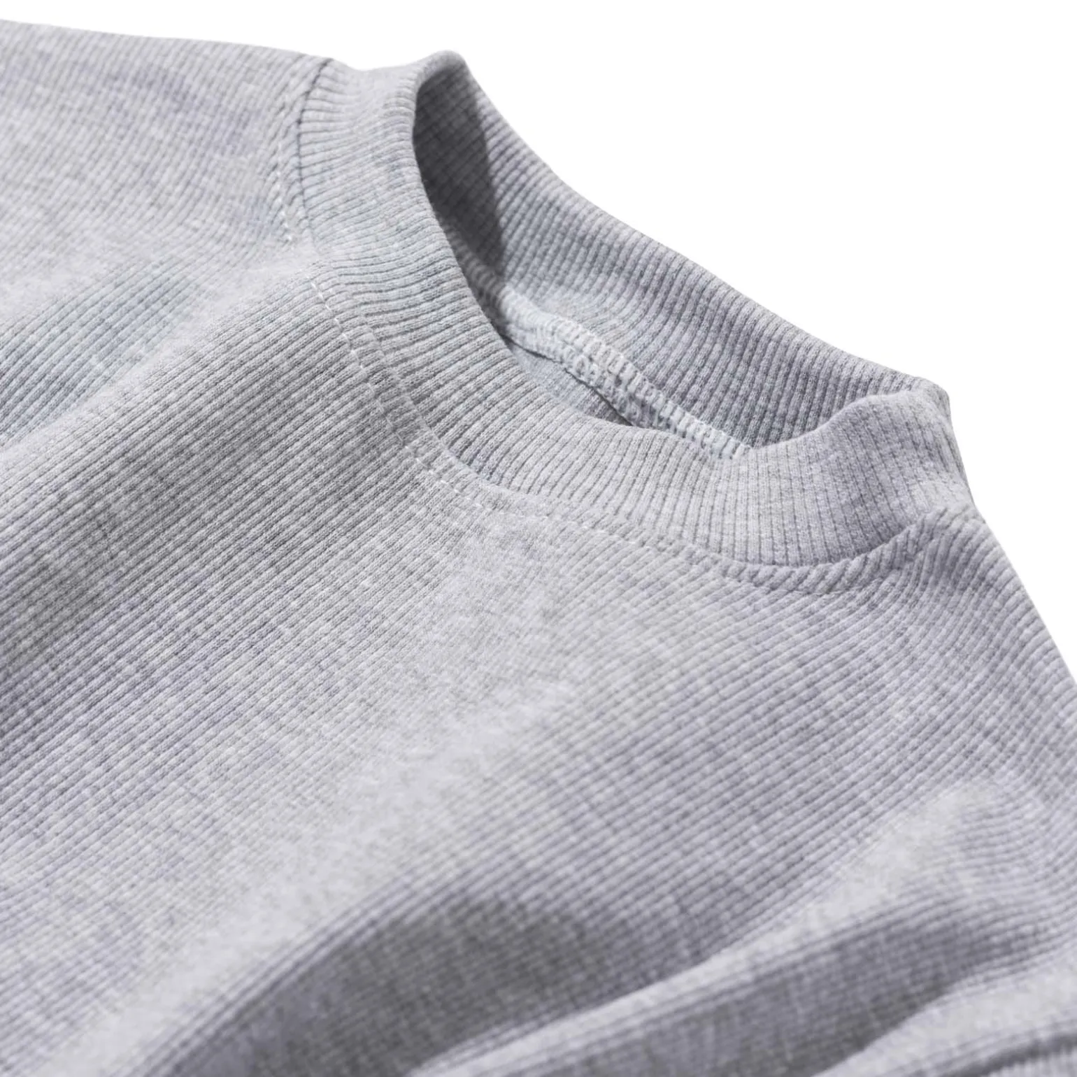 JUKKI Prążkowana bluza oversize - Grey Melange