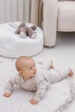 JUKKI Prążkowane legginsy dziecięce - Beige