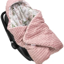 Kocyk do fotelika samochodowego - Secret Garden i Old Rose Minky