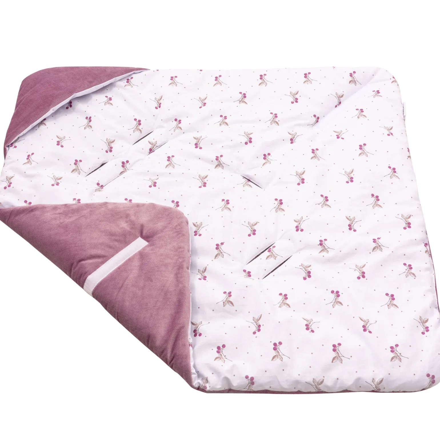 Kocyk do fotelika samochodowego -Blackberry Dreams i Old Rose Velvet