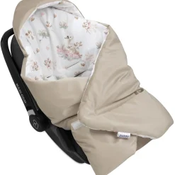 Kocyk do fotelika samochodowego - Swan Family i Cappuccino Soft Velvet