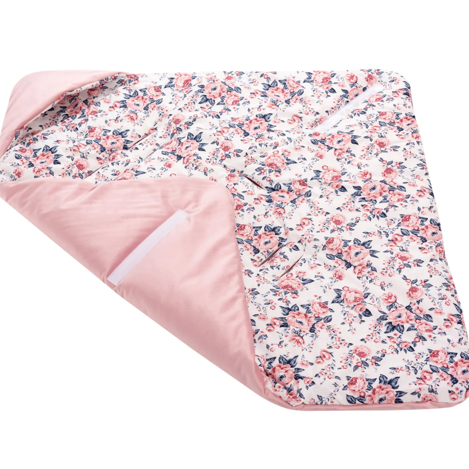 Kocyk do fotelika samochodowego - Roses i Smokey Pink Soft Velvet