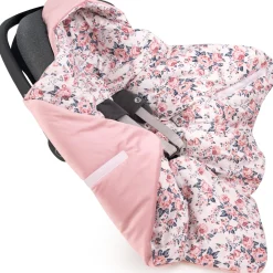 Kocyk do fotelika samochodowego - Roses i Smokey Pink Soft Velvet