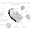 Kocyk do fotelika samochodowego - Plusz ecru i jeansowy Velvet