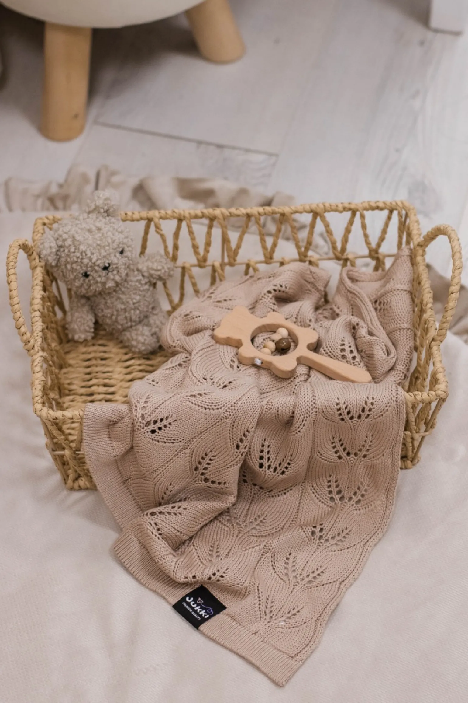 Kocyk dziany BAMBUS 75 x 100 cm - Taupe