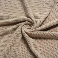 Kocyk dziany BAWEŁNA 100 x 140 cm - Beige