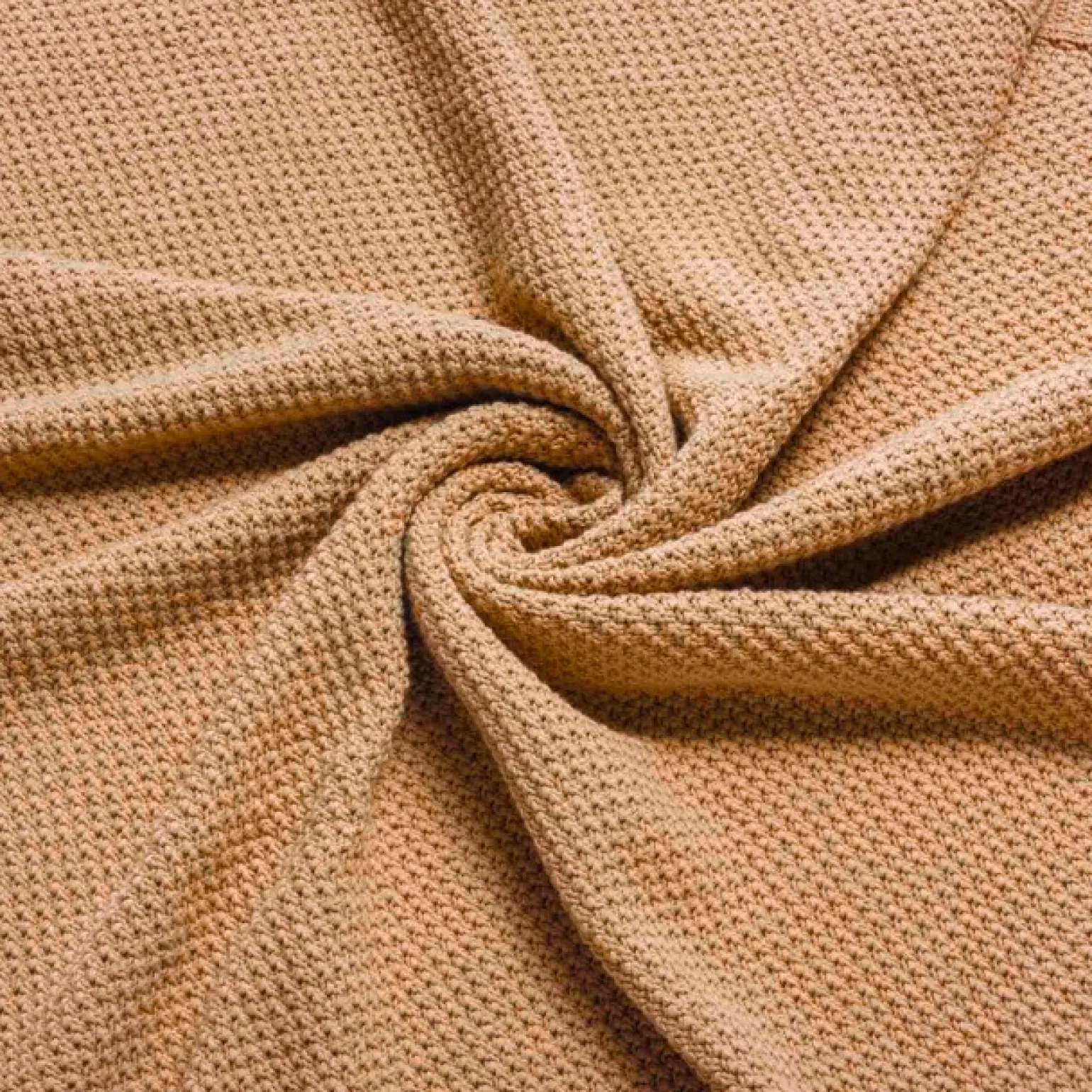 Kocyk dziany BAWEŁNA 80 x 100 cm - Beige