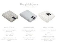 Kocyk dziany BAWEŁNA 80 x 100 cm - Cream