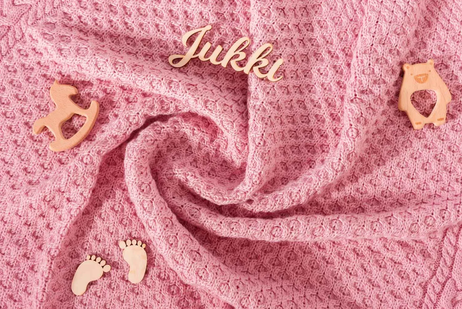 Kocyk dziany MERINO 85 x 100 cm - Pink Cupcake