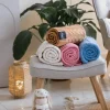 Kocyk dziany MERINO 85 x 100 cm - Rose