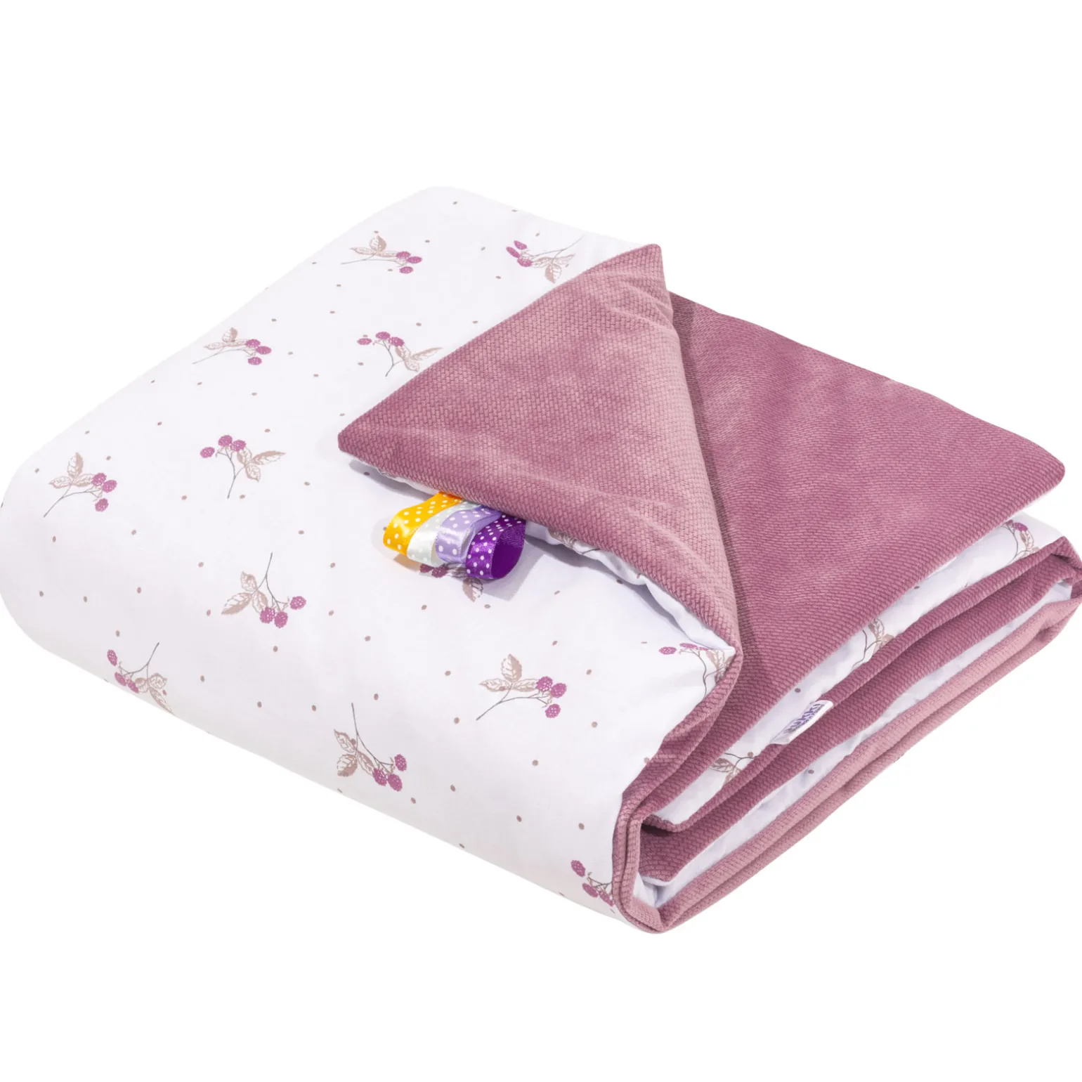 Kocyk dziecięcy 75x100cm - Blackberry Dreams i Old Rose Velvet