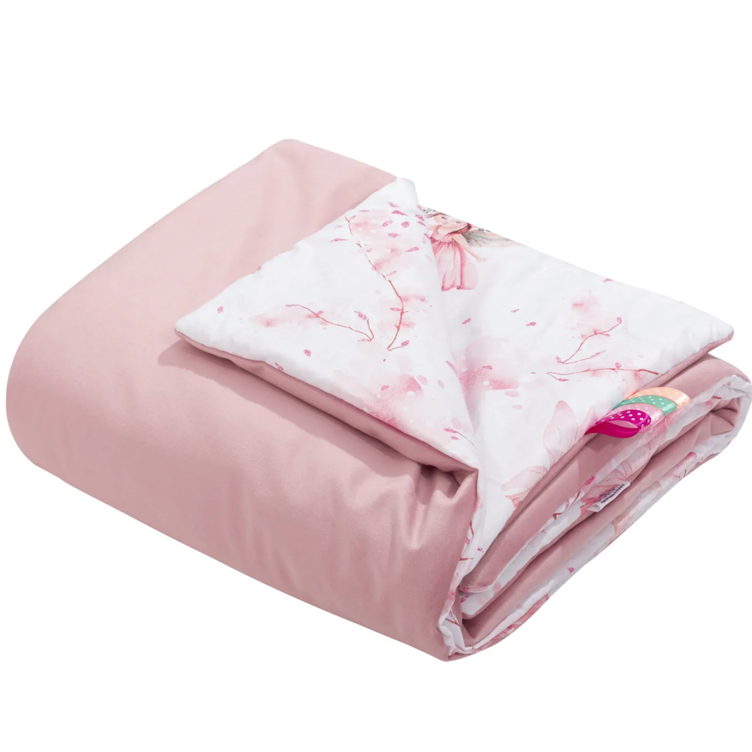 Kocyk dziecięcy 75x100cm - Little Fairy i Smokey Pink Soft Velvet