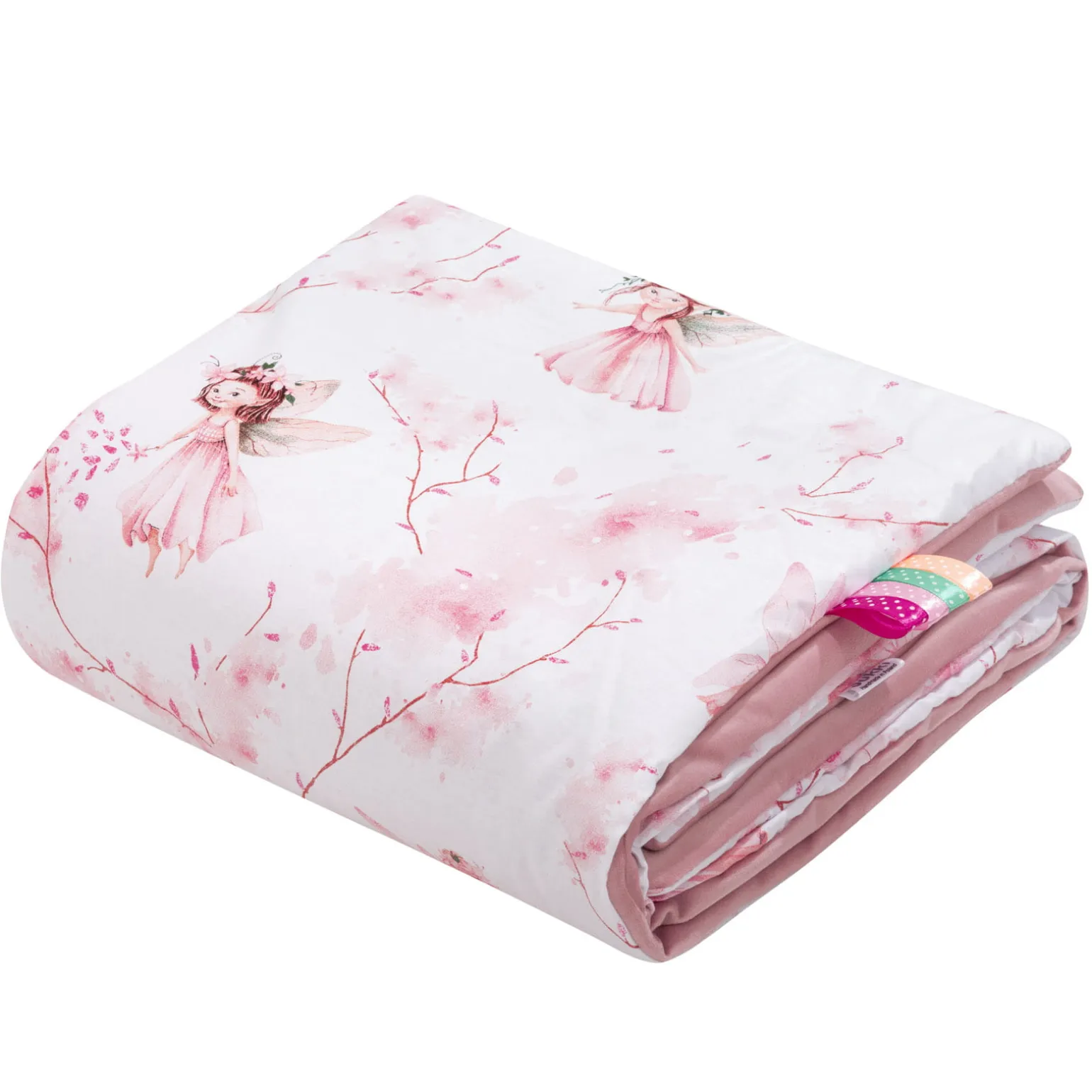 Kocyk dziecięcy 75x100cm - Little Fairy i Smokey Pink Soft Velvet