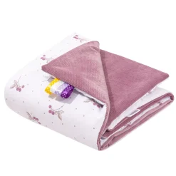 Kocyk niemowlęcy 55x75cm - Blackberry Dreams i Old Rose Velvet