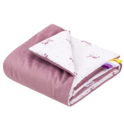 Kocyk niemowlęcy 55x75cm - Blackberry Dreams i Old Rose Velvet