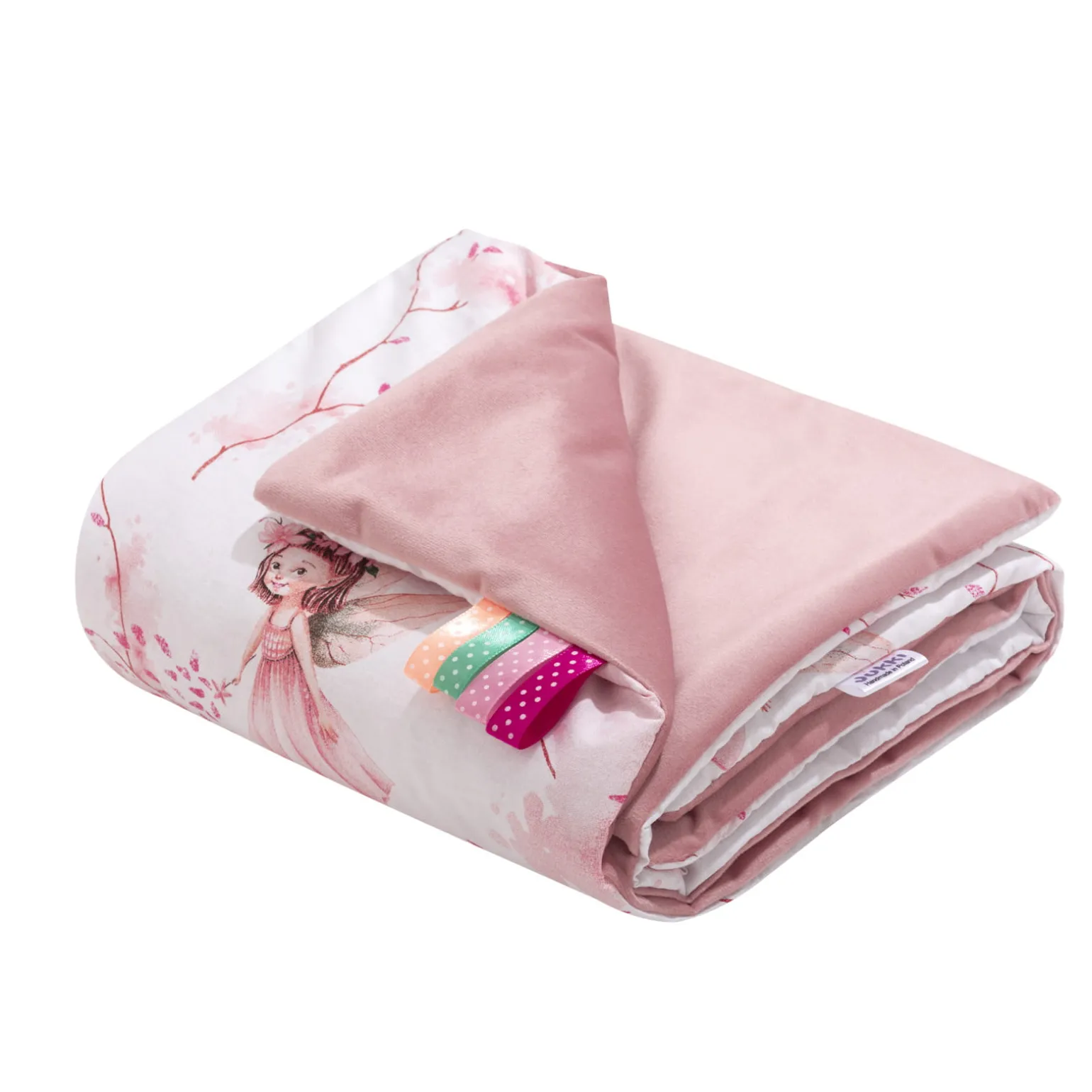Kocyk niemowlęcy 55x75cm - Little Fairy i Smokey Pink Soft Velvet
