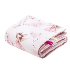 Kocyk niemowlęcy 55x75cm - Little Fairy i Smokey Pink Soft Velvet